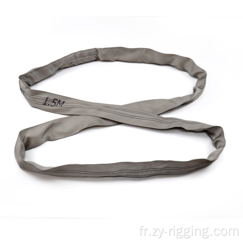 Sling rond gris 100% haut en polyester 4 tonnes